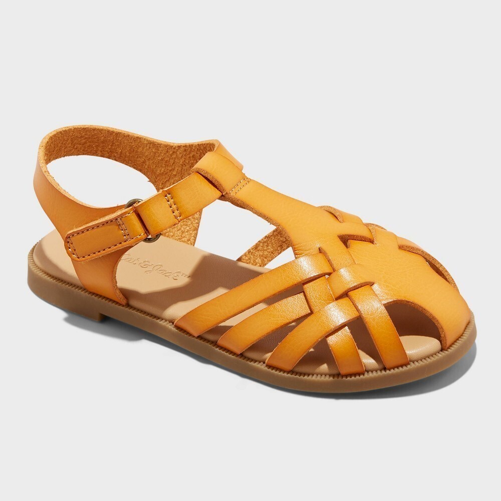 NWT Cat & Jack Toddler Ella Sandals | Cognac Brown | Size 5T